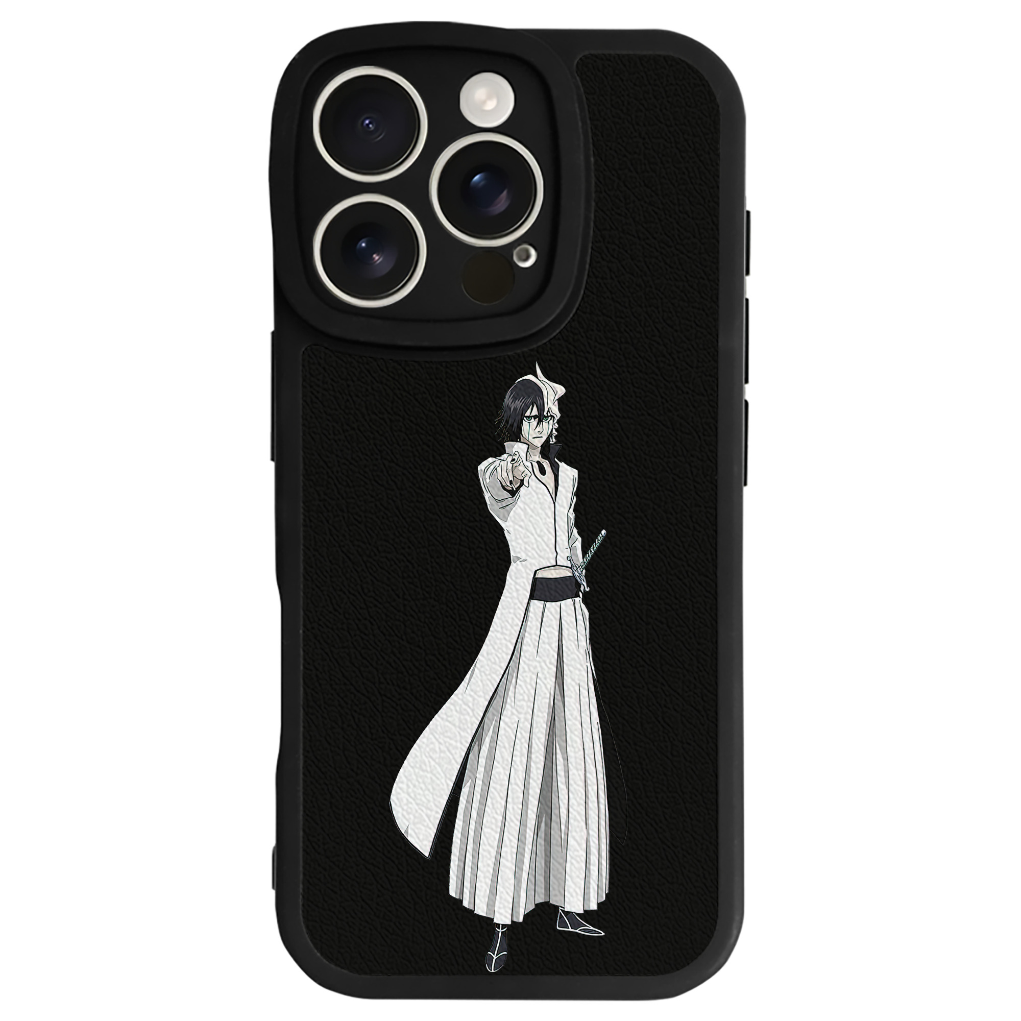 （画像用） ブリーチ ウルキオラ·シファー BLEACH Ulquiorra cifer 【iPhone 16シリーズ対応】シリコンスマホケース（レザー調） 材質：シリコン